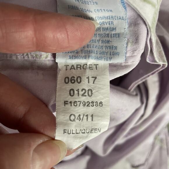 Simply Shabby Chic Duvet Cover Shams Full/Queen Lavender Floral Reversible 50x70 - Picture 5 of 10